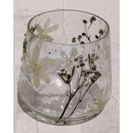 Ljushållare Blommor Glas 11 cm