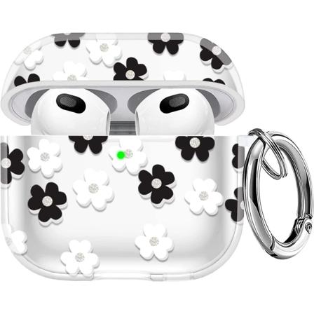 Sopii AirPods Pro2:lle - Läpinäkyvä kukallinen kuori, suojakotelo, täysin kattava kuori