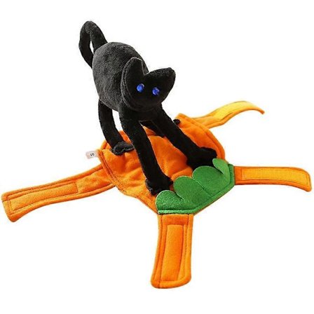 Halloween Hundekostume Hundeudklædningstøj til Halloween Fest Sort Kat Rytter Cosplay Kostume til Små Mellemstore Store Hunde