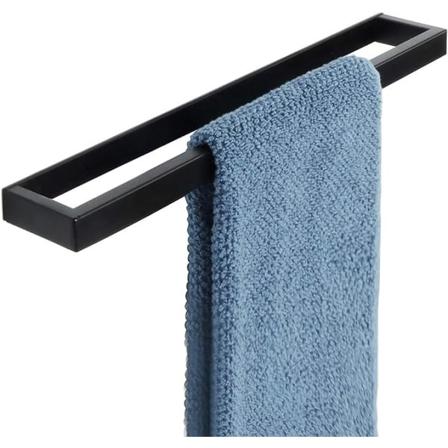 Kylpyhuoneen pyyherengas, pyyheteline, musta pyyheteline SUS304 ruostumaton teräs