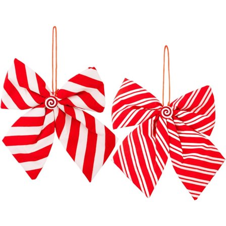 Joulukuusen rusetti, 2 kpl joulunauharusetti, 24x24 cm punainen samettinen joulurusetti sisä- ja ulko-oveen