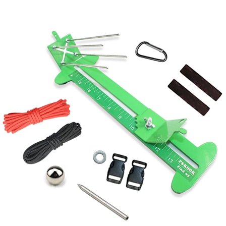 2-i-1 Paracord jig kit Justerbar längd Armband Maker Kit DIY Craft Verktyg 4" till 13", Grön