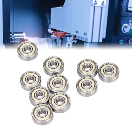 10 stk. Dype spor kulelager Dobbelt skjermet stål maskinvare 626Z 6 mm ID 19 mm OD 6 mm T