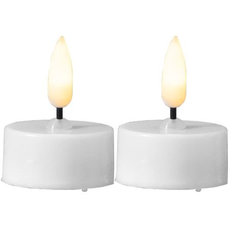 Värmeljus 2-pack LED med timer, vita