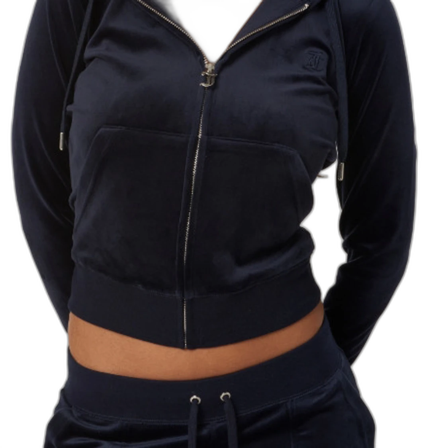 Juicy Couture marinblå velour hoodie