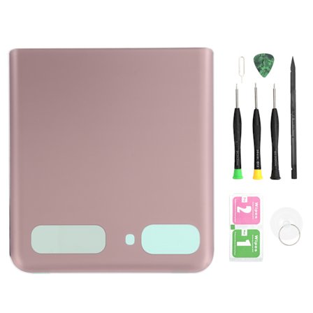 ABS Mobiltelefon Baksida Batteri Övre Kåpa Hölje för Samsung Galaxy Z Flip 5G F7070