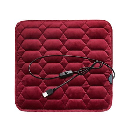 5V Oppvarmet Sittepute for Bil Elektrisk Varmepute Sklisikker Stol Varmetrekkpute for Kontorstol Hjemmesofa