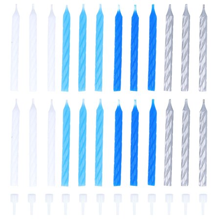 Kakelys Spiral Hvit/Blå/Sølv