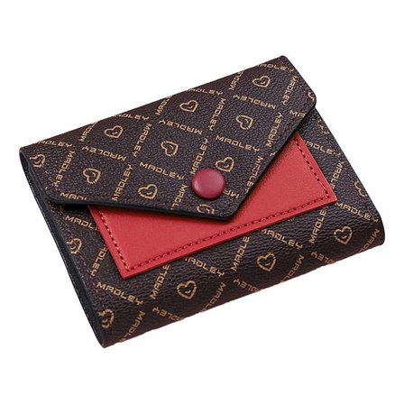 Små plånböcker för kvinnor Bifold PU-läder kitkortshållare - high quality