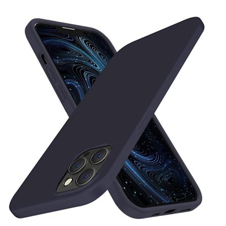 Nestemäinen silikoni iPhone 13 Pro - Tummansininen