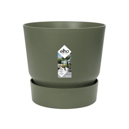 ELHO Greenville rund blomkruka 55 - Grön - Ø 55 x H 50 cm - utomhus - 100 % återvunnen