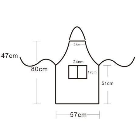 Kokkeforklæde rent forklæde sort stribet[PL]