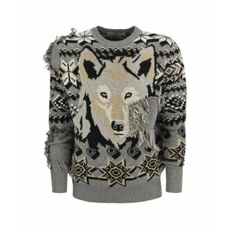 Etro, Round-neck Knitwear Grijs, Heren, Maat:M