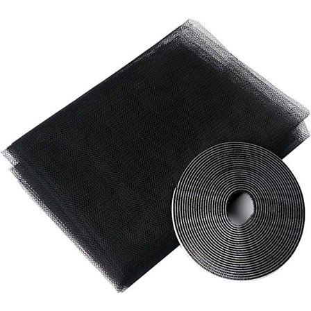 stk. (200 x 150 cm, hvid) Vinduesnet Gardin med Krog Klæbebånd, Selvklæbende Vinduesmyggenet