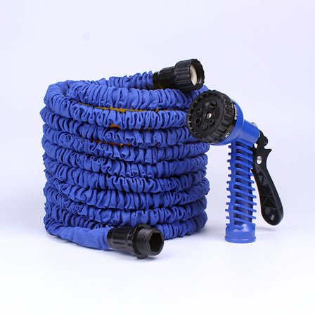 100 fot expanderbar trädgårdsslang, flexibel expanderande magisk slang med 3/4 tum, 1/2 tums beslag, trädgårdsslang med 7 funktionsmunstycke