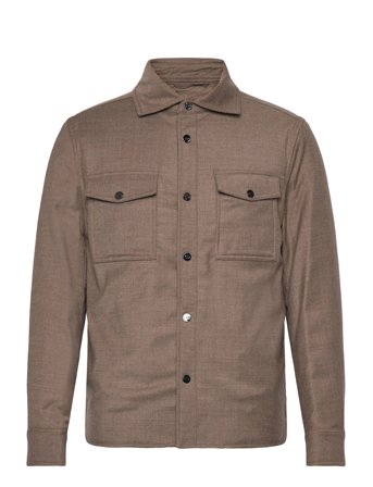 Oscar Jacobson Flanell Shirt Jacket - Brown - 54