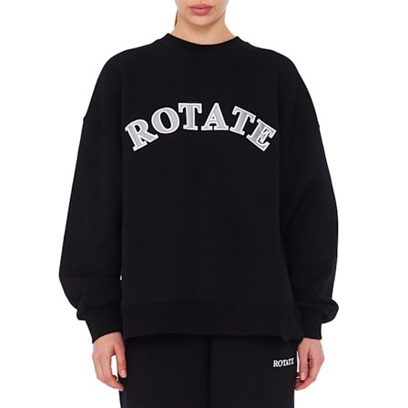 Rotate Sunday Dam/Dam Logo Crew Neck Sweatshirt M Svart