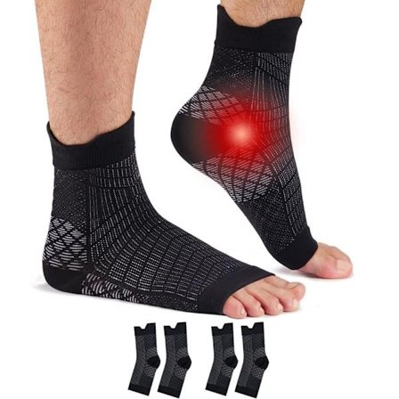 2 paria nilkkatukia kompressiolla, tukevat urheiluun ja arkeen, hengittävät