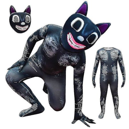 Halloween Kid Tecknad Katt Kostym Party Fancy Dress Outfit Set