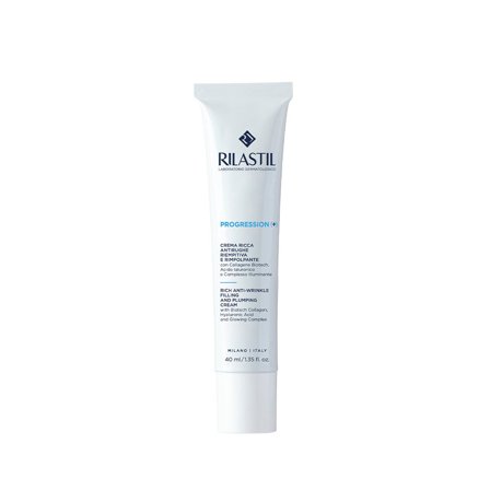 Rilastil Progression + Crema Ricca Antirughe Riempitiva e Rimpolpante 40ml - Tratt.viso 24 ore antirughe