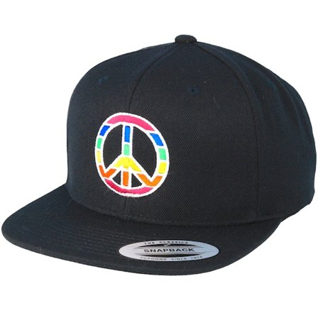 Pride - Zwart snapback Cap - Peace Black Snapback @ Hatstore