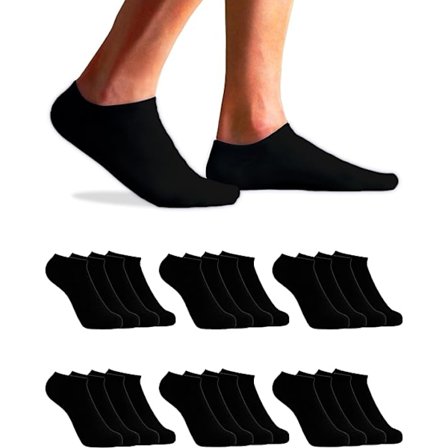 12 Par Ankelsokker til Menn og Kvinner - Menn Kort Sokker - Assorterte Ankelsokker - Kvinner Ankelsokker