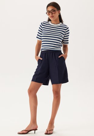 GANT Rel Linen Blend Pull On Shorts Evening Blue Vaatteet