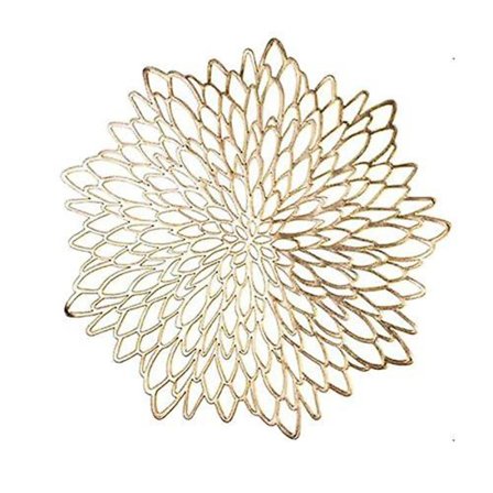 Håliga isolerande underläggsplattor bordsunderlägg för heminredning värmebeständig bordsduk för matbord Ljusguld