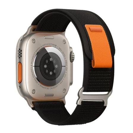 Trail Strap För Apple Watch Ultra 2 Band 49mm 45mm 44mm 42mm 40mm 41mm 38mm Nylon correa iwatch series 9 8 7 6 5 4 3 SE Black 42mm 44mm 45mm 49mm