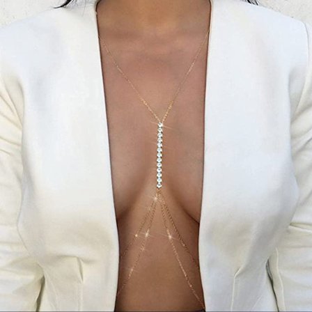 BH Body Chain Rhinestone Body Chain STYLE 1 - hög kvalitet