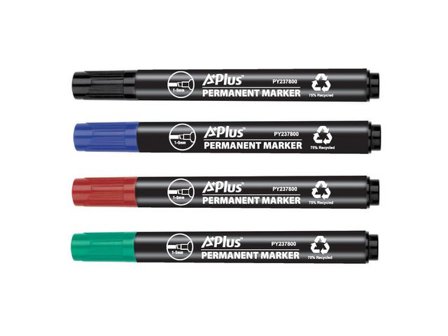 A PLUS Märkpenna A PLUS eco sned 1-5mm 4/fp - Lyreco - Kontorsmaterial - Pennor - Märkpennor - Skuren spets