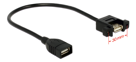 Delock USB-hann-hunnveksler - USB til USB - 25 cm