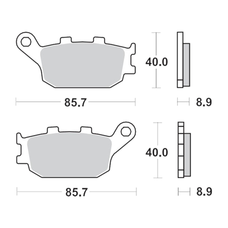 Pastiglie Freno Posteriore Moto-Master RoadPro Sinter - Yamaha YZF R1 2004-2014