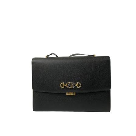Gucci Vintage Pre-Owned Leather Crossbody Tas , Zwart , Dames , Maat: ONE Size Vintage Tassen