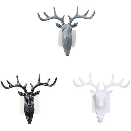 3 styk dørkroge Nøglekroge Amerikanske Hjortekroge Til Nøgler Tøj