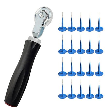 20 stk. 55*6 mm soppspiker-dekkfilm, kald dekkreparasjonsfilm, gummisymaskin, dekkreparasjonssett, integrert plugg av soppspiker - 