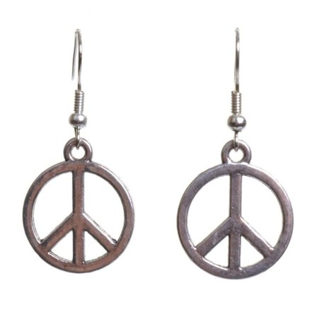 Örhängen Peace Fredssymbol Fred Rostfria krokar