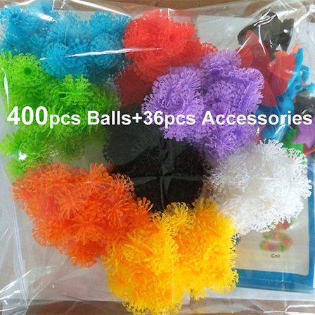 400 stk. Tornkugle 3d Model Konstruktion Byggeklodser Magisk Pufferbold DIY Samlesæt Legetøj Til Børn Gaver