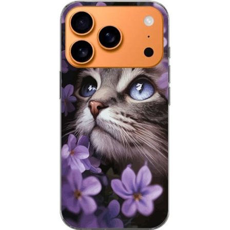 Kompatibelt Mobildeksel til Apple Apple iPhone 17 Pro Katt og blomster