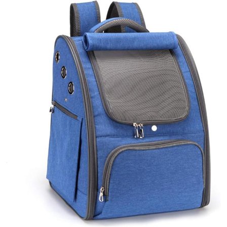 Pentu Koiran kantolaukku, Pieni Koiran reppu, Taitettava Hengittävä Lemmikkireppu, Koira Kissa Laukku Sininen