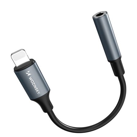 Wozinsky Äänisovitin Lightning - 3,5mm - Musta