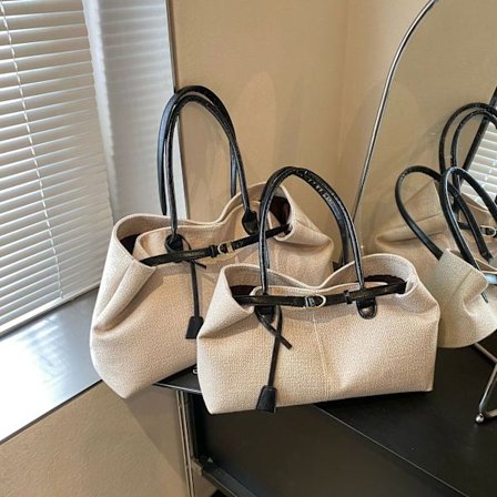 Retro denim stor kapasitet tote bag dame mote armhule bag casual bærbar pendler bag