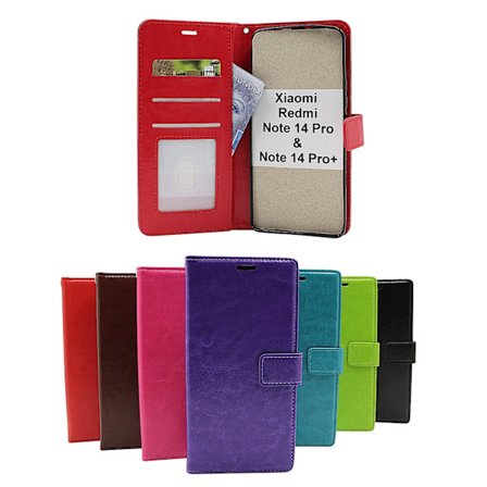 Crazy Horse Xiaomi Redmi Note 14 Pro/14 Pro+ Plånboksfodral