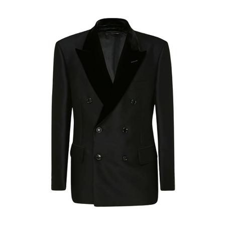 Tom Ford, Double-Breasted Coats Zwart, Heren, Maat:L
