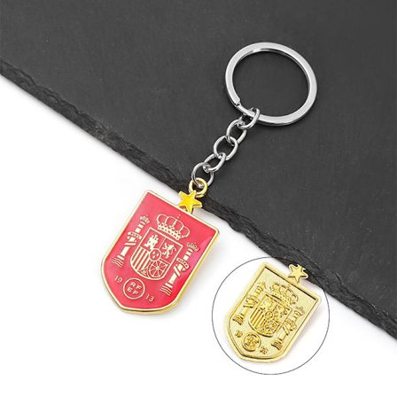 2-pakning Fargerike Metallnøkkelringer for Biler, Suvenirer og Gaver til Fotballfans