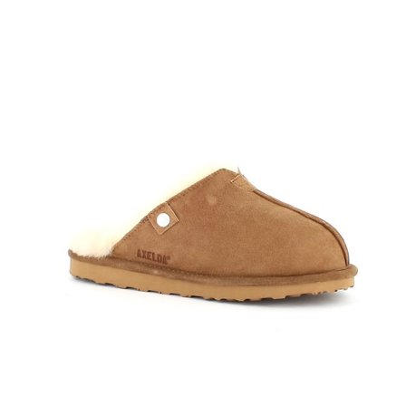 Axelda Åbo 36 - Fårskinnstoffla Chestnut/Creme