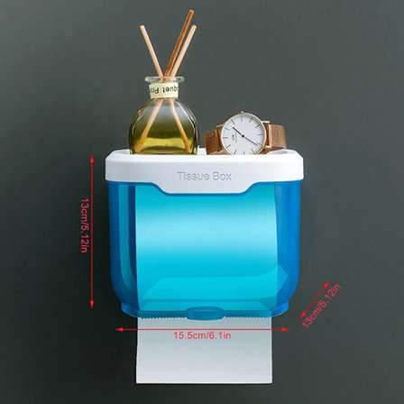 Vattentätt väggfäste Toalettpappershållare Hylla Toalettpapper - Perfet