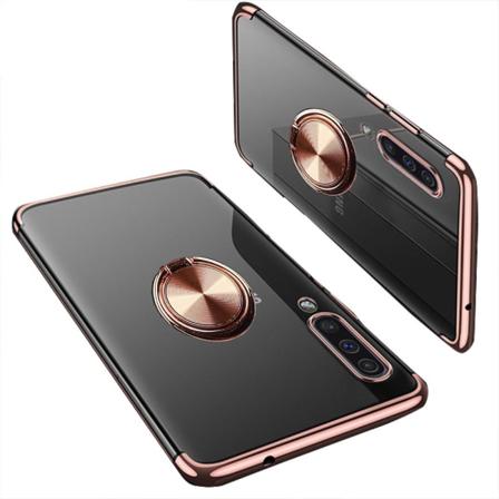 Samsung Galaxy A70 - Suojakuori sormustelineellä FLOVEME Roséguld