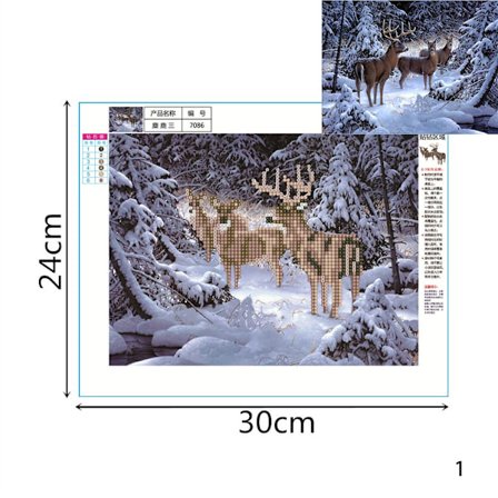 5D Diamond painting Korsstygn Diamond painting 1