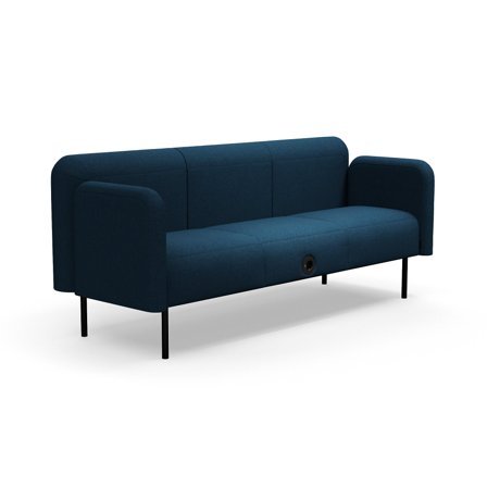 Sofa VARIETY, 3-Sitzer, mit USB-Steckdose, Stoff Blues CSII, petrol